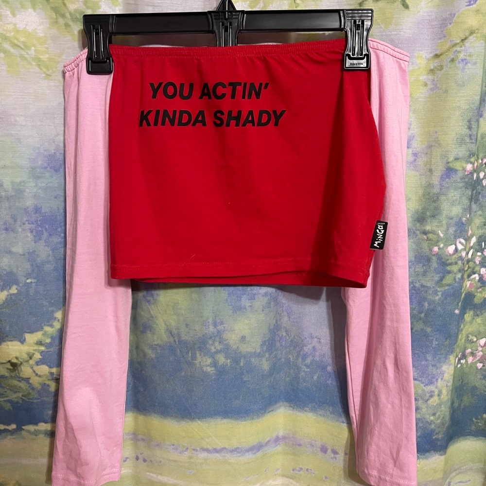 Pink&Pink Minga off the shoulder top 💓🌹